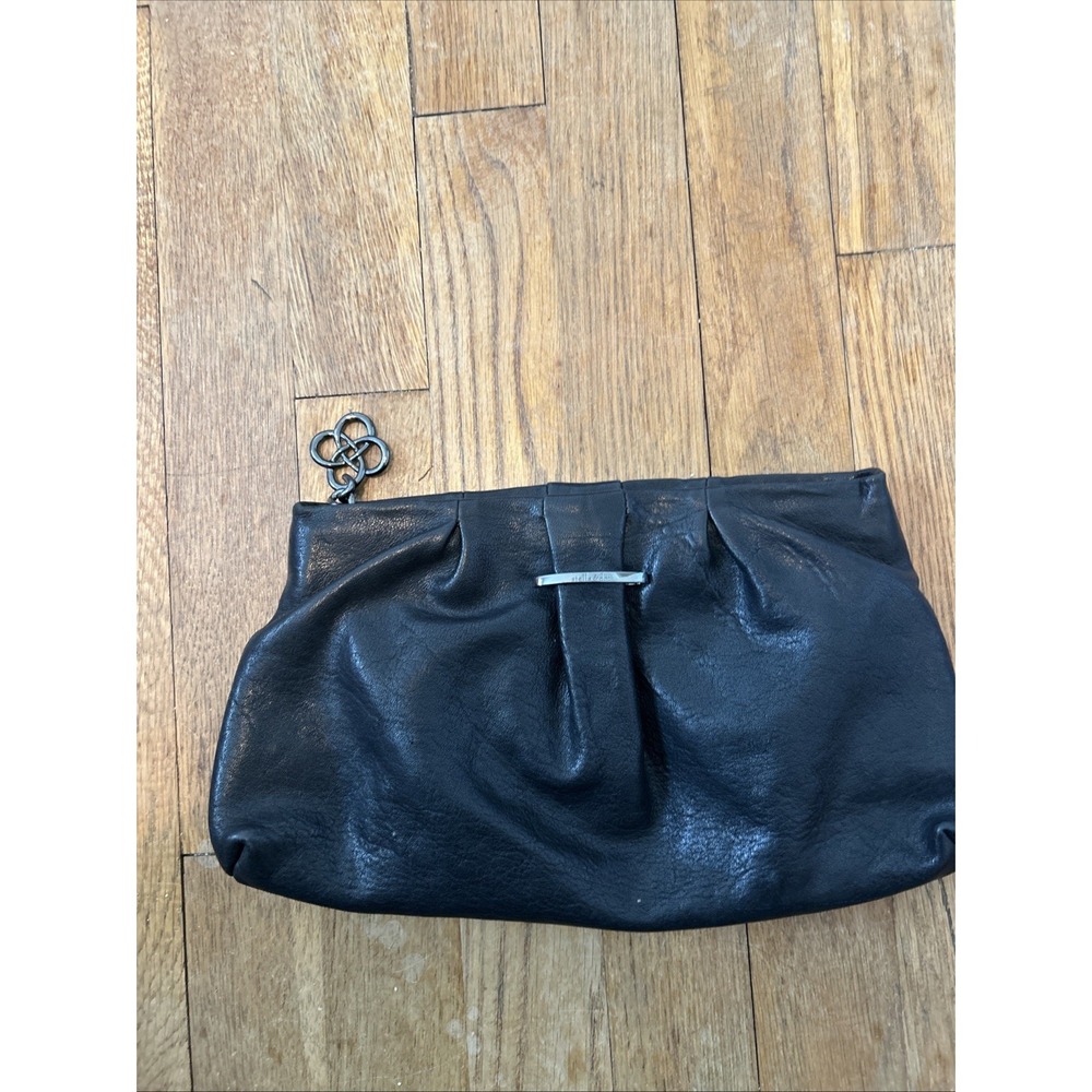 Stella & Dot La Coco Lambskin Black Clutch Purse Handbag